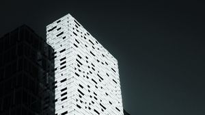 Preview wallpaper building, architecture, white, shadow, dark