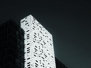 Preview wallpaper building, architecture, white, shadow, dark