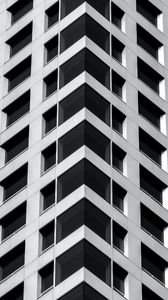 Preview wallpaper building, architecture, windows, bottom view, white