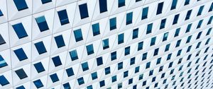 Preview wallpaper building, architecture, windows, white, blue