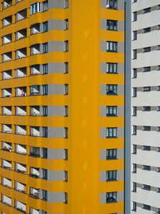 Preview wallpaper building, architecture, windows, yellow