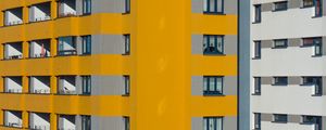 Preview wallpaper building, architecture, windows, yellow