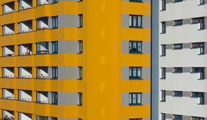 Preview wallpaper building, architecture, windows, yellow