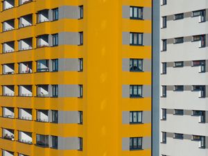 Preview wallpaper building, architecture, windows, yellow