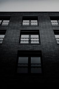 Preview wallpaper building, architecture, windows, black and white, bw