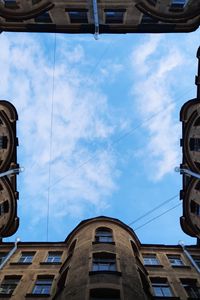 Preview wallpaper building, architecture, windows, sky, clouds, bottom view