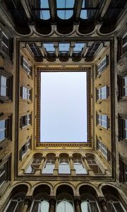 Preview wallpaper building, architecture, windows, bottom view, sky