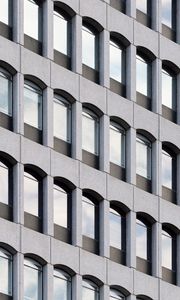 Preview wallpaper building, architecture, windows, gray