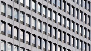 Preview wallpaper building, architecture, windows, gray