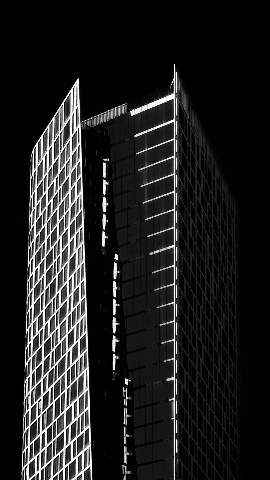 Download wallpaper 1080x1920 building, architecture, windows, black and ...