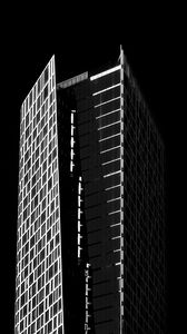Preview wallpaper building, architecture, windows, black and white, black