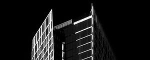 Preview wallpaper building, architecture, windows, black and white, black