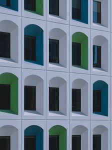 Preview wallpaper building, architecture, windows, white