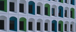 Preview wallpaper building, architecture, windows, white