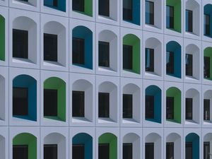 Preview wallpaper building, architecture, windows, white