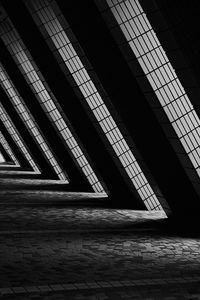 Preview wallpaper building, architecture, windows, light, black and white, dark
