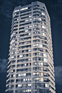 Preview wallpaper building, architecture, windows, light, dark
