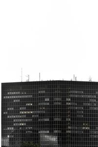 Preview wallpaper building, architecture, windows, black and white, minimalism