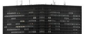 Preview wallpaper building, architecture, windows, black and white, minimalism