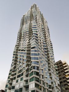Preview wallpaper building, architecture, windows, glance, bottom view