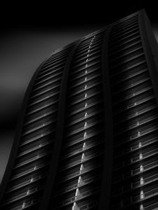 Preview wallpaper building, architecture, windows, facade, black and white