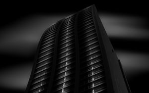 Preview wallpaper building, architecture, windows, facade, black and white