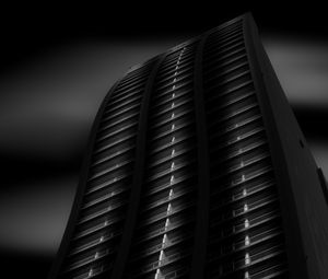 Preview wallpaper building, architecture, windows, facade, black and white