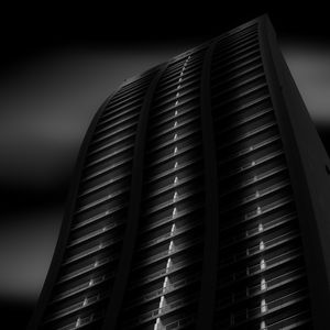 Preview wallpaper building, architecture, windows, facade, black and white