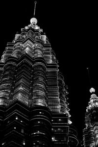 Preview wallpaper building, backlight, bw, architecture