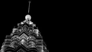 Preview wallpaper building, backlight, bw, architecture