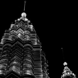 Preview wallpaper building, backlight, bw, architecture