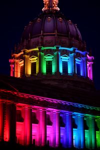 Preview wallpaper building, backlight, colorful, rainbow, architecture