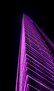 Preview wallpaper building, backlight, edges, purple