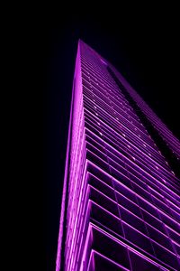 Preview wallpaper building, backlight, edges, purple