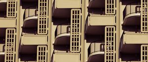 Preview wallpaper building, balconies, architecture