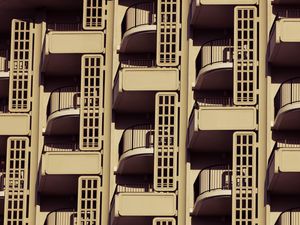 Preview wallpaper building, balconies, architecture