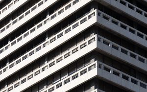 Preview wallpaper building, balconies, edges, architecture, facade