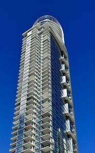 Preview wallpaper building, balconies, edges, architecture, facade, sky