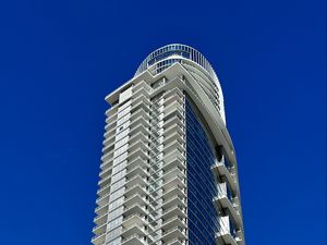 Preview wallpaper building, balconies, edges, architecture, facade, sky