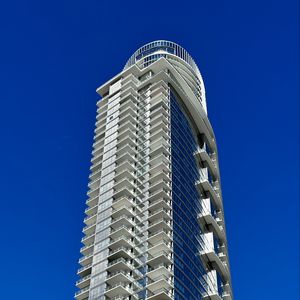 Preview wallpaper building, balconies, edges, architecture, facade, sky