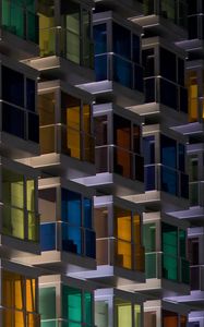 Preview wallpaper building, balconies, facade, white, architecture