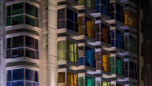 Preview wallpaper building, balconies, facade, white, architecture