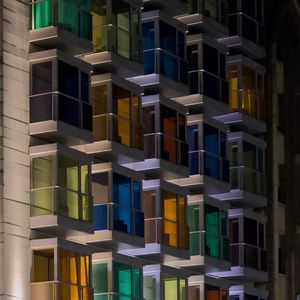 Preview wallpaper building, balconies, facade, white, architecture