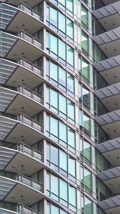 Preview wallpaper building, balconies, facade, glass, architecture