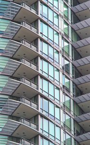 Preview wallpaper building, balconies, facade, glass, architecture