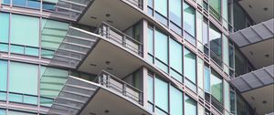 Preview wallpaper building, balconies, facade, glass, architecture