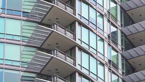 Preview wallpaper building, balconies, facade, glass, architecture