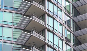 Preview wallpaper building, balconies, facade, glass, architecture