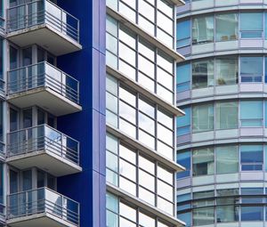 Preview wallpaper building, balconies, facade, glass, edges