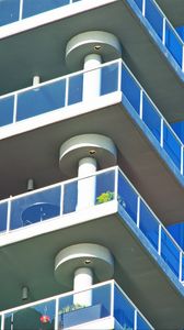 Preview wallpaper building, balconies, glass, edges